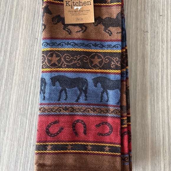 Kay Dee Designs Jacquard Tea Towel Horse Western Kitchen Cotton New - Set Of Two - Picture 4 of 6